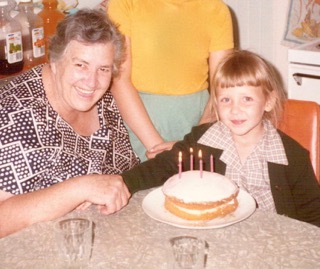 Nanna Garland and Donelle on fifth birthday